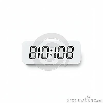 Digital clock with black segmented digits displaying 