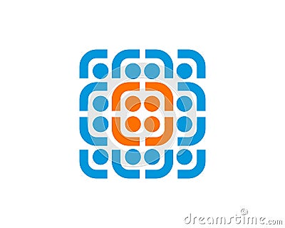 Digital Code Logo Template Design Vector Stock Photo