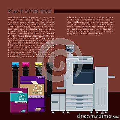 Digital color printer Vector Illustration