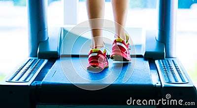 Digital composite of Highlighted foot bones of jogging woman Stock Photo