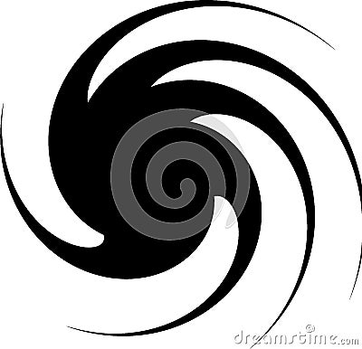 Decorative spiral - vortex in a black color Stock Photo