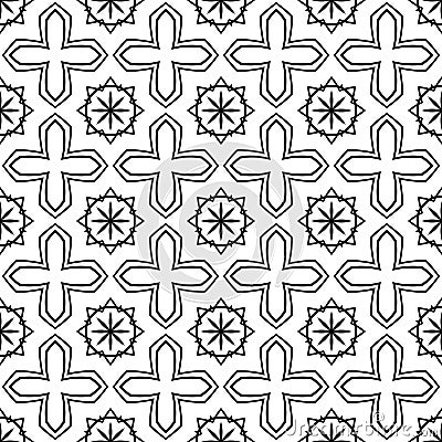 Seamless pattern with a decorative crosses Stock Photo