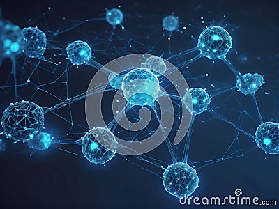 Digital Connectivity: The Intricate Web of Virtual Networks Stock Photo