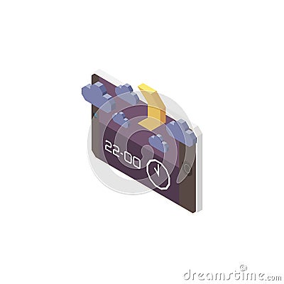 Digital Control Icon Cartoon Illustration