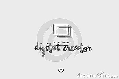 Digital Creator Graphic Designer Minimalist Stock Photo