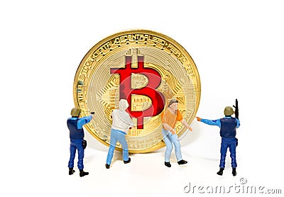 Digital currency blockchain crytocurrencies security concept Stock Photo