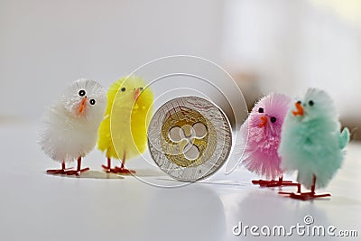 Easter ripple coin Editorial Stock Photo