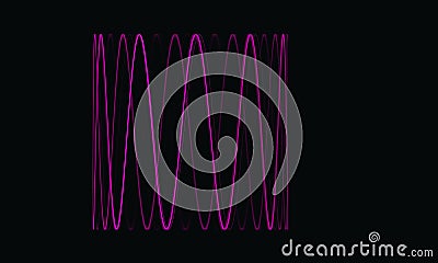 Digital cyber neon violet diagram, frequency of waves, flowchart or snake graph fade in deep dark space. Stock Photo
