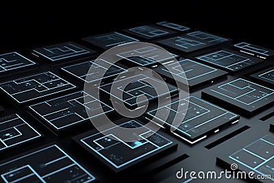 Digital cyberspace and digital data network connections concept. Future technology digital abstract background. Neural Stock Photo