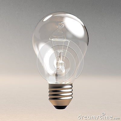 3D Illustration of a Light Bulb Stock Photo