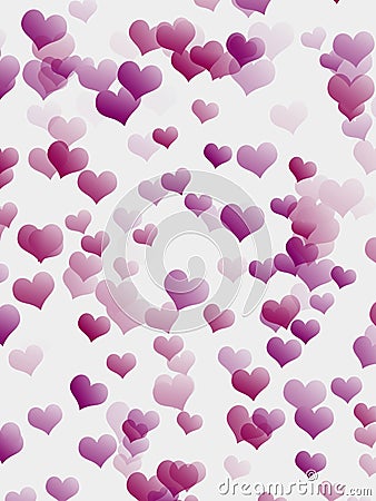 Digital dark pink hearts overlapping Stock Photo