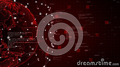 Digital data network connections and global communication. 5g high-speed connection data analysis. Technology data binary code Stock Photo