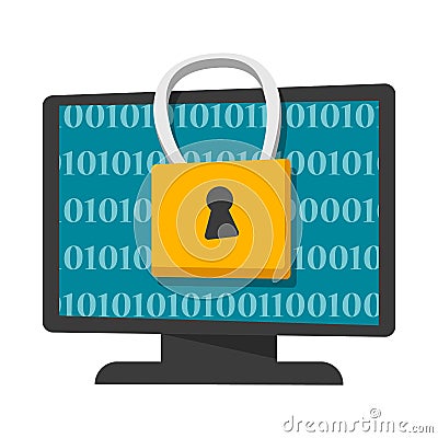 Digital data protection and privacy concept banner Stock Photo