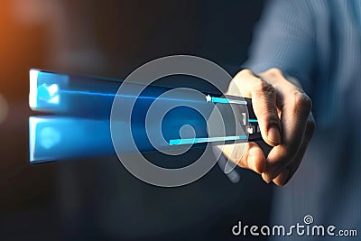 The digital database a secure future for information management Stock Photo
