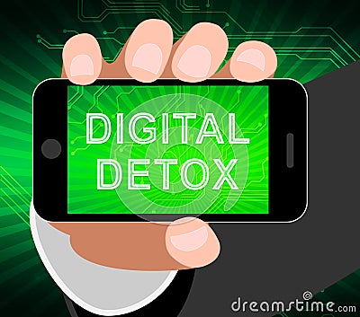 Digital Detox Digital Gadget Cleanse 2d Illustration Stock Photo