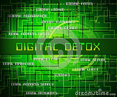 Digital Detox Digital Gadget Cleanse 2d Illustration Stock Photo