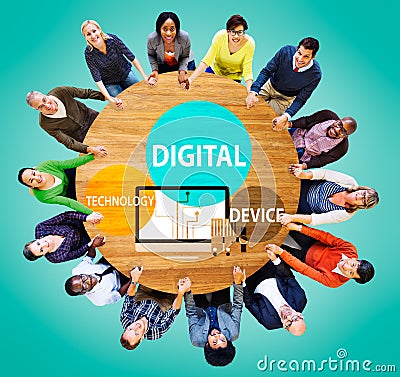 Digital Device Technology Internet Computer Connect Concept Stock Photo