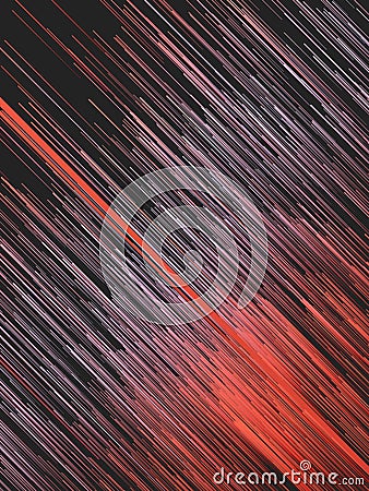 Digital diagonal red lines abstract background. 3d rendering Stock Photo