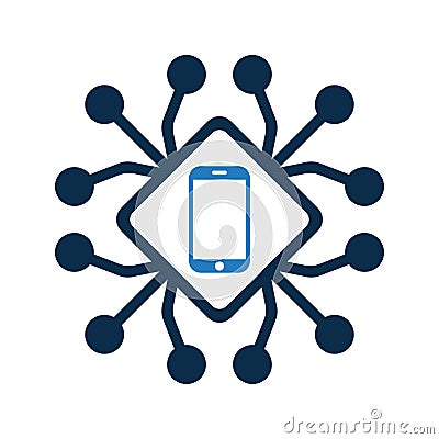 Diffusion, dispersal, dissemination icon Stock Photo