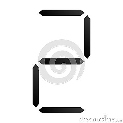 Digital display of digits, numbers, numberals. Scoreboard, digital clock, stopwatch numbers Vector Illustration