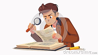 A digital document text correction and proofreading concept, focusing on editing and accuracy. Vector Illustration