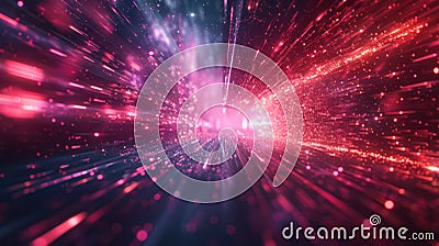 Digital Dreamscape: Futuristic Abstract Animation Loop for Design Projects Stock Photo