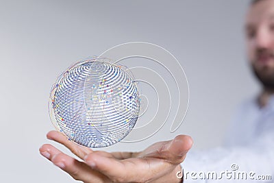 A digital earth connection concept 3d Stock Photo