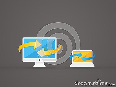 Digital Ecosystem Graphic Vector Illustration