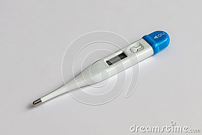 Digital electronic thermometer for measuring human body temperature Stock Photo