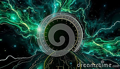 Digital equalizer display, audio technology and sound frequency control, Stock Photo, Generative AI Stock Photo