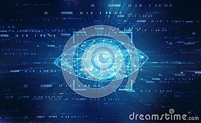 Digital eye, Security concept, cyber security Concept Stock Photo