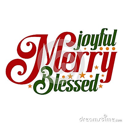 Joyful Merry Blessed SVG Design Digital Download Stock Photo