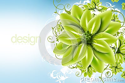 Digital Floral Design Stock Photo