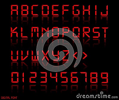 Digital Font Illustration Stock Photo