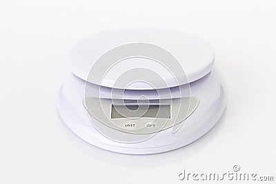 Digital food scale electronic weight balance Stock Photo