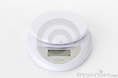 Digital food scale electronic weight balance Stock Photo