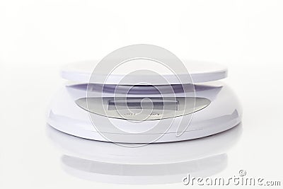 Digital food scale electronic weight balance Stock Photo