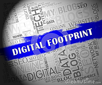 Digital Footprint Website Cyber Track 2d Illustration Stock Photo