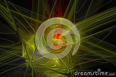 Fractal imagination infinity surface mosaic color flame glossy burst effect Stock Photo