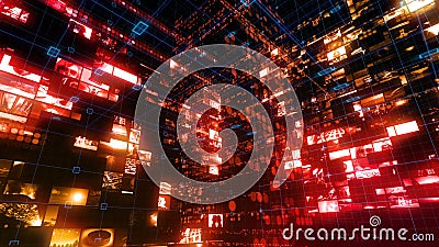 Digital för data för teknologimanöverenhetsdator skärm stock video Digital för data för teknologimanöverenhetsdator skärm stock video