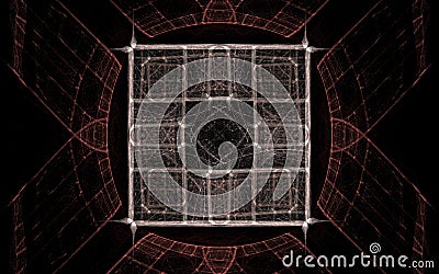 Digital generated image in the form of abstract geometric shapes of various shades and colors for use in web design and computer g Stock Photo