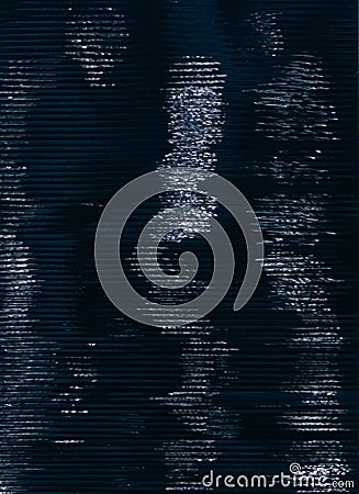 digital glitch static noise blue artifacts overlay Stock Photo