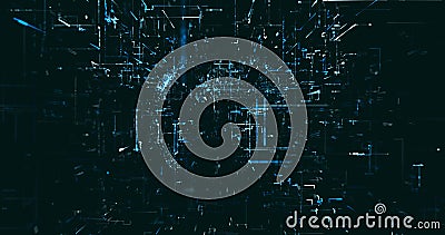 Abstract digital network data background, 3D rendering Stock Photo