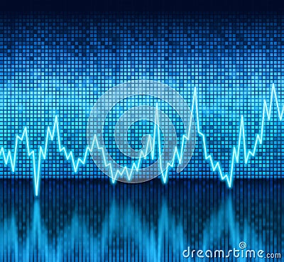 Digital graphic chart display Stock Photo