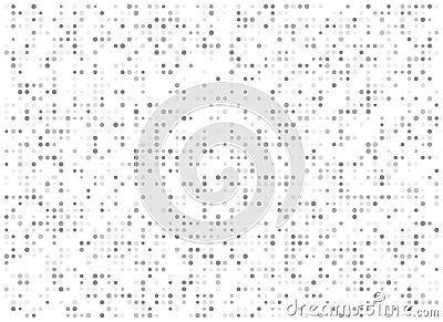 Digital grey color background. Vector abstract grid texture from dots Vector Illustration