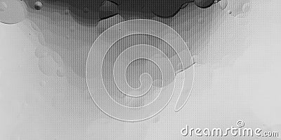 Digital grey half tone effect. Futuristic cyberpunk circle media monochrome gradient design Stock Photo