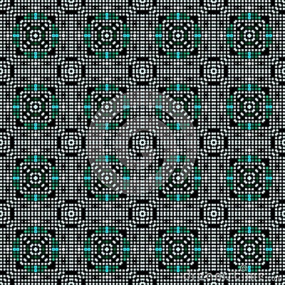 Digital halftone seamless pattern. Vector dotted background. Repeat textured backdrop. Grunge circles half tone ornaments with Vector Illustration