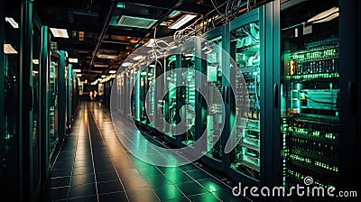 The Digital Hub: Exploring the Big Data Center and Cloud Computing Stock Photo