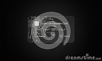 Digital ID card, Electronic Identification. e-ID smartcard, a digital solution for proof of identity. Stock Photo