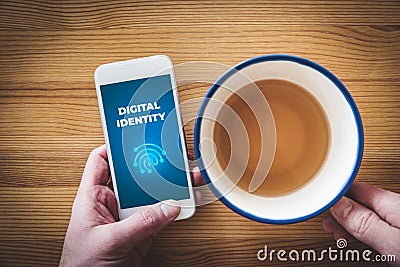 Digital identity and banking identity concept Stock Photo